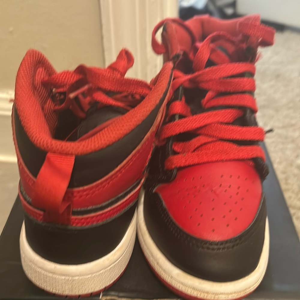 Red and Black Jordan’s 1
